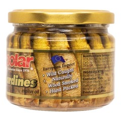 MW Polar Naturally Alder Wood Smoked Brisling Sardines 9.5 Ounce (Pack of 6)