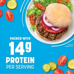 High Protein Beef Burgers 10 Pack Fully Cooked Frozen Healthy Meal Prep New