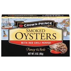 (3 Pack) Smoked Oysters with Red Chili Pepper, 3 Oz Can