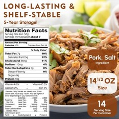 6 Cans- Werling & Sons Canned Pork 14.5 Oz Fully Cooked Ready to Eat Canned Meat