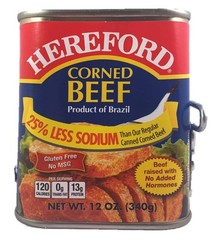 Hereford Corned Beef Baked in a Sea Salt Canned 12 oz (Pack of 12)