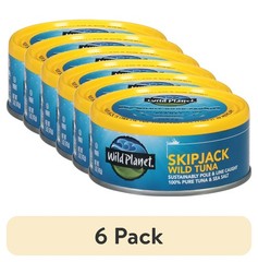 (4 pack) Wild Planet Skipjack Wild Tuna with Sea Salt, 5 oz Can