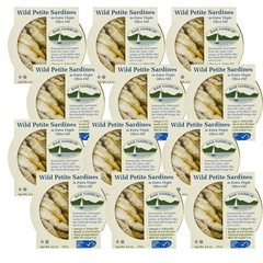 Wild Caught Petite Sardines in Extra Virgin Olive Oil, 4.2 oz – Hand-Packed, 12