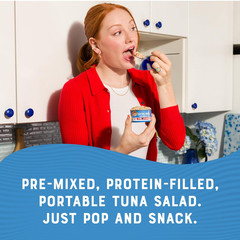 Snackers – Tuna Salad, 3 Oz Easy Open Can – 9G Protein per Serving
