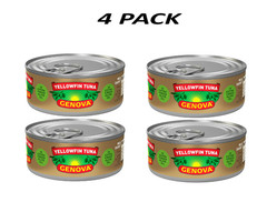 (4 Pack) Genova Premium Yellowfin Tuna in Olive Oil 5 oz Can.