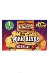 Lowrey’s Microwave Pork Rinds Bacon Curls ( Hot and Spicy ) 1.75 oz, – 18 Count