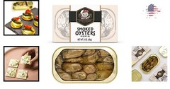 Delicious Gourmet Smoked Oysters in Olive Oil – Hand Packed – 3-Ounce Pack of 12