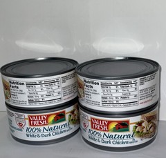 Valley Fresh 100% Natural White & Dark Chicken in Broth BB 5/2025 4-10oz Cans