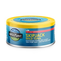 Skipjack Wild Tuna, No Salt Added, Canned Tuna, Sustainably Wild-Caught, Pole…