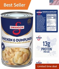 Swanson Chicken & Dumplings, Hearty 10.5 Oz Can with White & Dark Meat