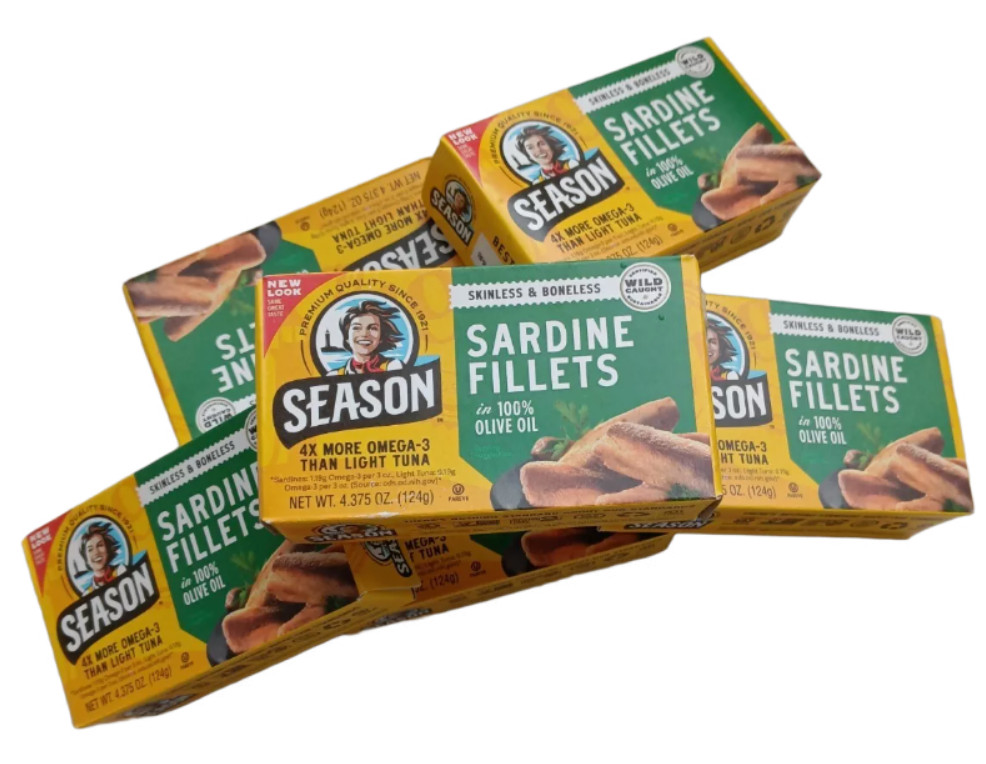 (Buy 2+ Save)_SEASON Sardine Fillets in Olive Oil WILD CAUGHT 4.375oz x 6cans