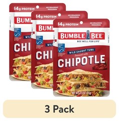 (3 Pack) Chipotle Seasoned Light Tuna, Wild Caught, Gluten Free, 14G Protein pe