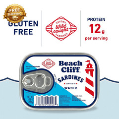 Sardines in Water 3.75 Oz Can (Pack of 12) Wild Caught Sardines 12G Protein per