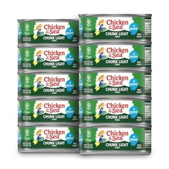 Wild Caught Chunk Light Tuna 5 Ounce Cans 10-Count – High Protein 100% Classic