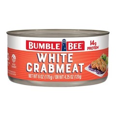 Keto Friendly White Crab Meat Can 6 oz Drained Flaky Seafood
