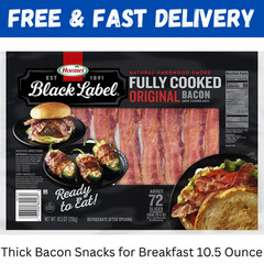 Hormel Black Label Fully Cooked Bacon – Thick Bacon Snacks For Breakfa