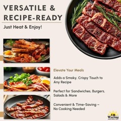 (6 Cans ) Werling Canned Bacon 12oz Can Survival Food Fully Cooked Smoke Flavor