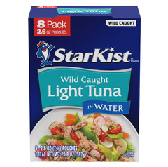 StarKist Chunk Light Tuna in Water – 2.6 oz Pouch (8-Pack)