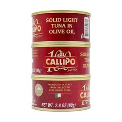 Italian Canned Tuna in Olive Oil Callipo 2.8 Oz Pack of 9