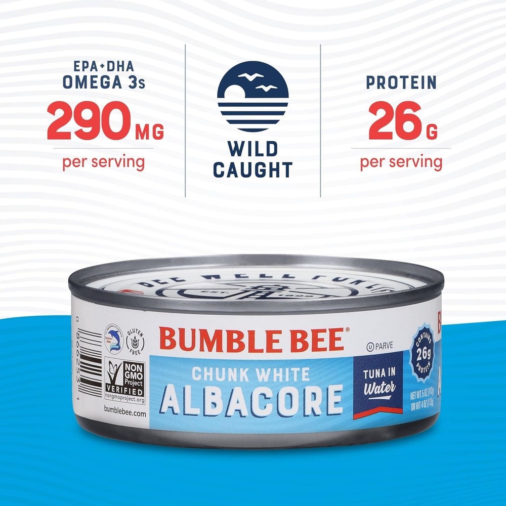 5 oz cans,(Pack of 4) Bumble Bee Chunk White Albacore Tuna in Water