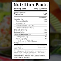 Grace Sardines in Vegetable Oil – 106g 3.74oz (Pack of 10) – 18g Protein per …