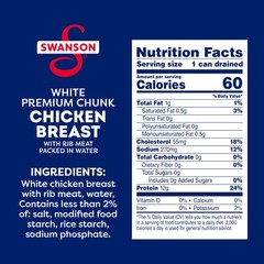 Swanson White Premium Chunk Canned Chicken Breast in 4.5 oz (Pack of 1)