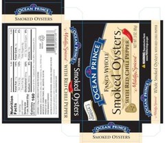 Ocean Prince Smoked Oysters with Red Chili Assorted Flavor Names , Sizes