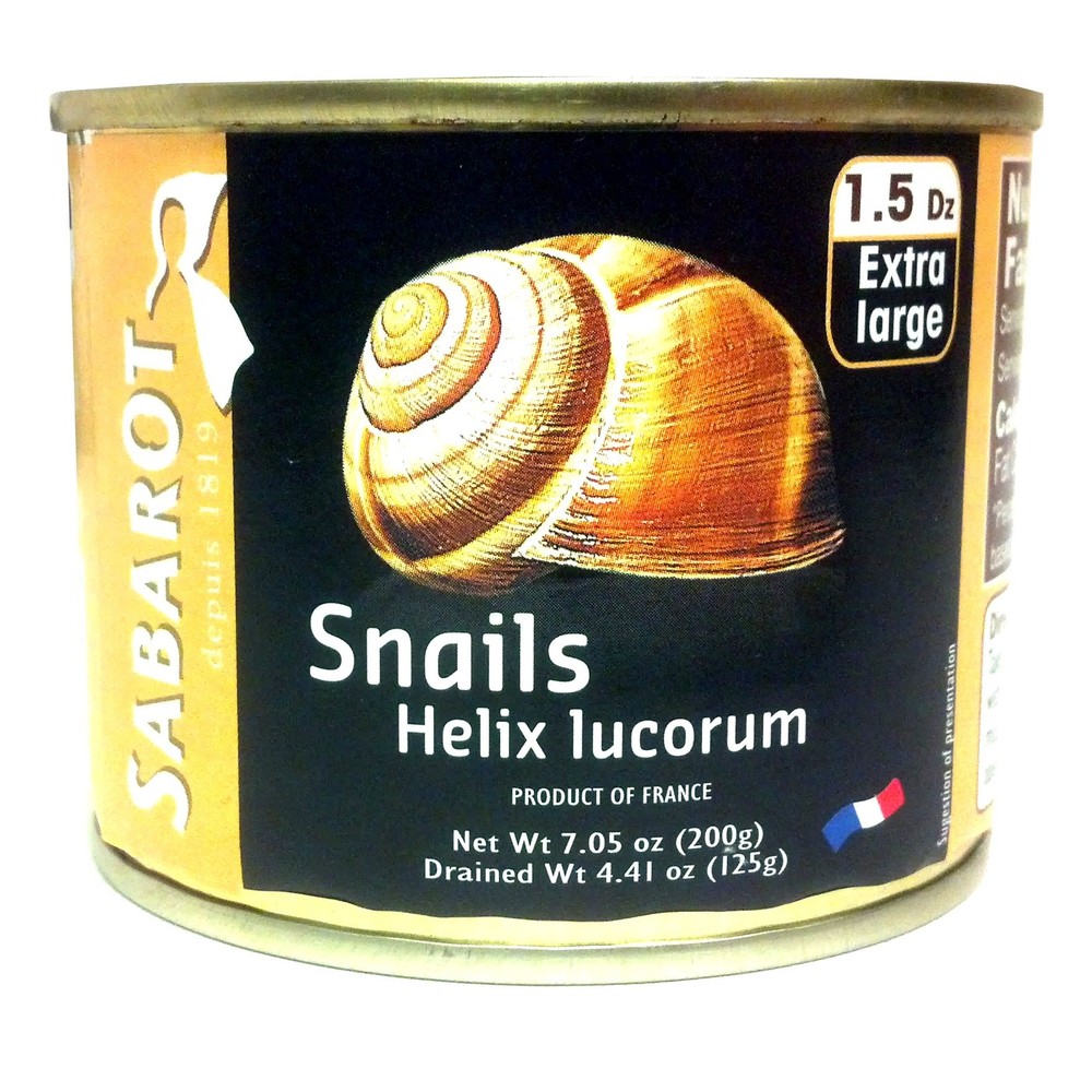 Sabarot Escargot Snails, 18 Extra Large Snails (Helix Lucorum), Imported from
