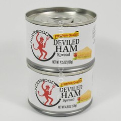 2 Underwood DEVILED HAM Spread 4.25 oz can 10/15/2028