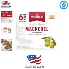 Mackerel in Olive Oil, 4.05 Ounce Can Pack of 6, Packaging May Vary, Skinless…