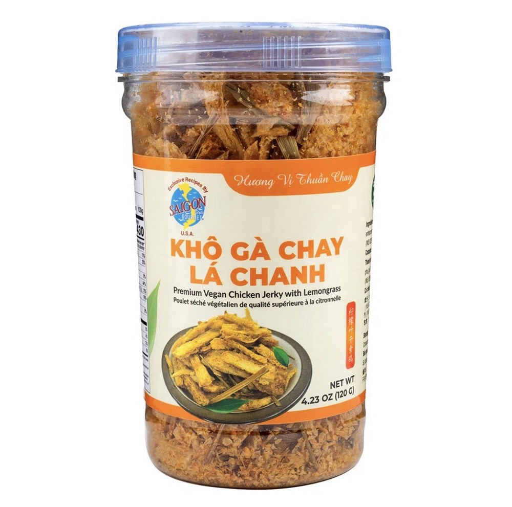Vietnam Premium Vegan Chicken Jerky with Lemongrass 4.23 oz, Pack of 4