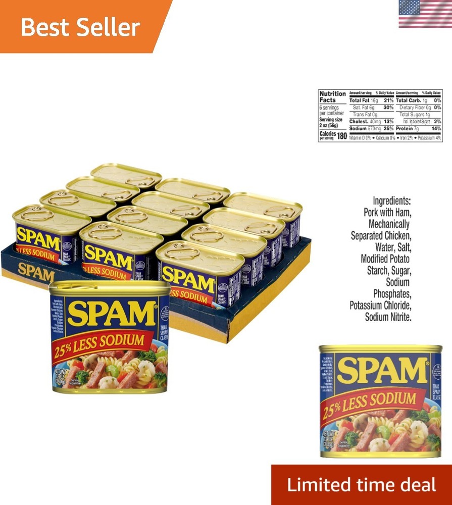 25% Less Sodium Ready-to-Eat Canned Meat – Perfect for Lunches and BBQs