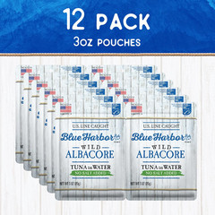 Wild Albacore Tuna in Water No Salt Added – 3 Oz Pouch (Pack of 12)