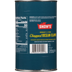 Snow’s Chopped Ocean Clams 51oz Can Single No MSG Wild Caught