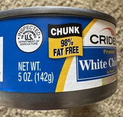 Lot of 7 Cans 5 oz CRIDER Premium Chunk White Chicken Meat In Water Exp. 8.23.24