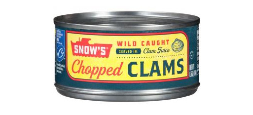 Snow’s Wild Caught Chopped Clams in Clam Juice (Pack of 4) 6.5 Ounce Cans