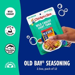 Chicken of the Sea Lightly Seasoned OLD BAY Wild Caught Light Tuna, 2.5 Ounce…