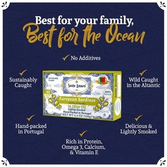 Artisanal Sardines 12pk Olive Oil, Wild Caught Portugal, 21g Protein, Paleo Diet