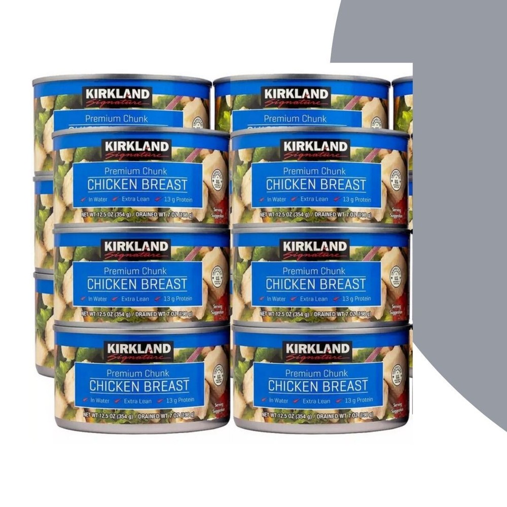Kirkland Signature chicken breast, packed in water, premium chunk, 6 12.5-ounce