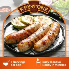 (Pack of 1 Each) Keystone Ground Beef & Pork 28 Oz All Natural, Fully Cooked
