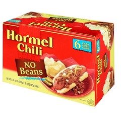 Hormel Chilli No Beans Easy Open Can, 6 Count, 15 Ounce
