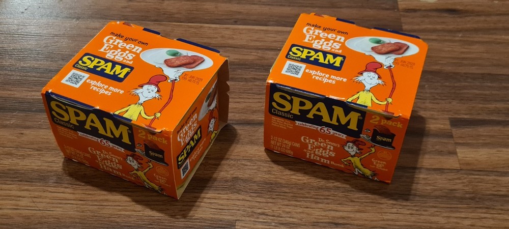 Lot Of 2 Green Eggs & SPAM 2 Packs. Limited Edition