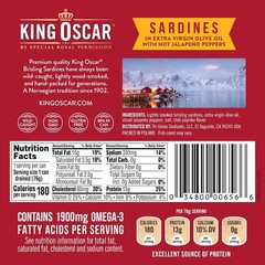 Gourmet Wild Caught Sardines in Extra Virgin Olive Oil, Spicy Jalapeno, 12 Pack