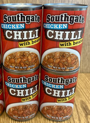 Lot of 4: Southgate Chicken Chili w/ Beans, 15oz Ea BB 2028