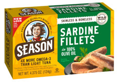 (Buy 2+ Save)_SEASON Sardine Fillets in Olive Oil WILD CAUGHT 4.375oz x 6cans