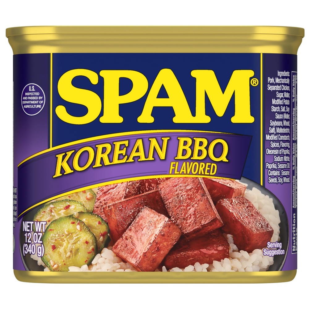 SPAM Korean BBQ Flavored, Shelf Stable Canned Meat, 12 12 Ounce (Pack of 1)