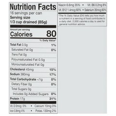 Chunk Light Tuna In Water 66.5 oz Bulk Food Service Can – Wild Caught Skipjack
