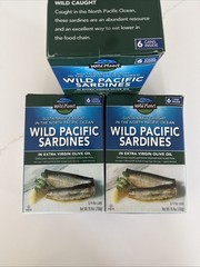 Wild Planet Sardines in Extra Virgin Olive Oil 4.4 Ounce Cans, 18 Packs EXP 4/30