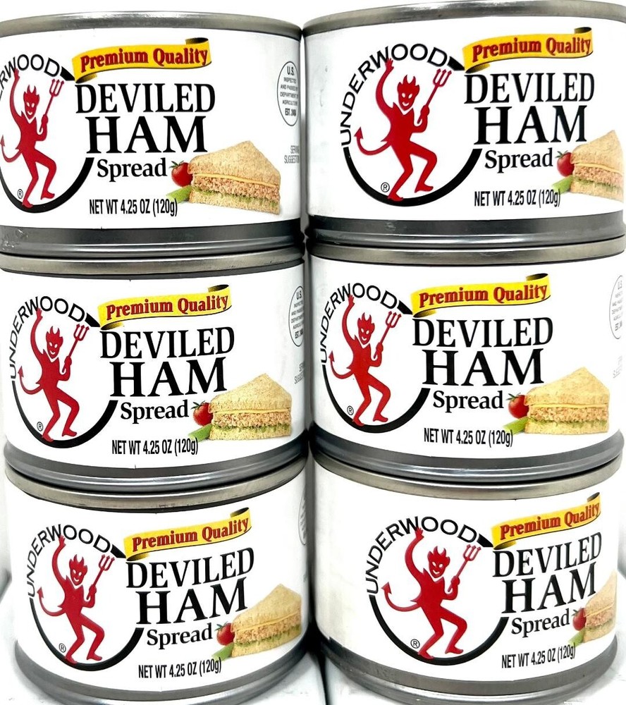 Underwood Premium Quality Deviled Ham Spread 4.25 oz ( Pack of 6 )~Exp 131/2027