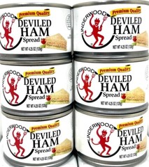 Underwood Premium Quality Deviled Ham Spread 4.25 oz ( Pack of 6 )~Exp 131/2027